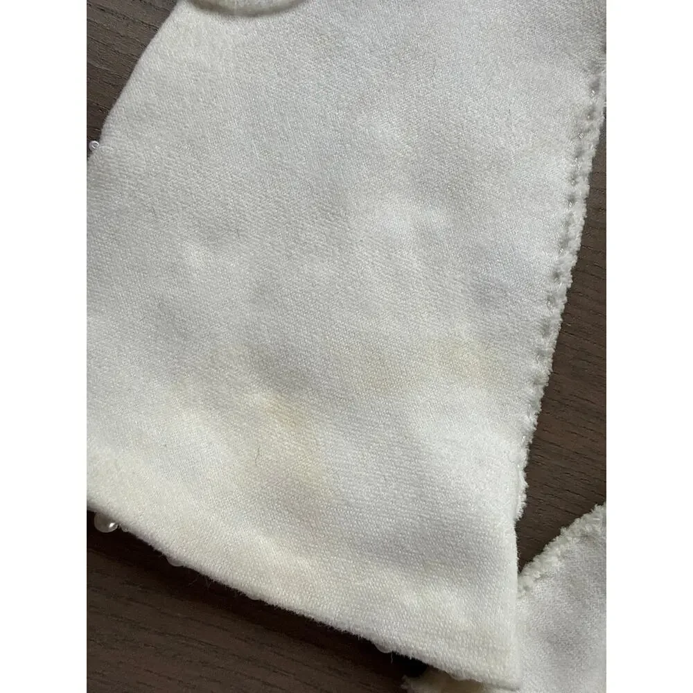 Vintage Cotton Gloves 60s set of 3 pair Pearl, Eyelet, Stripe Size Small